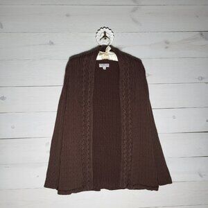 Kim Roger's Cable Knit Cardigan Sweater Cotton Cabincore